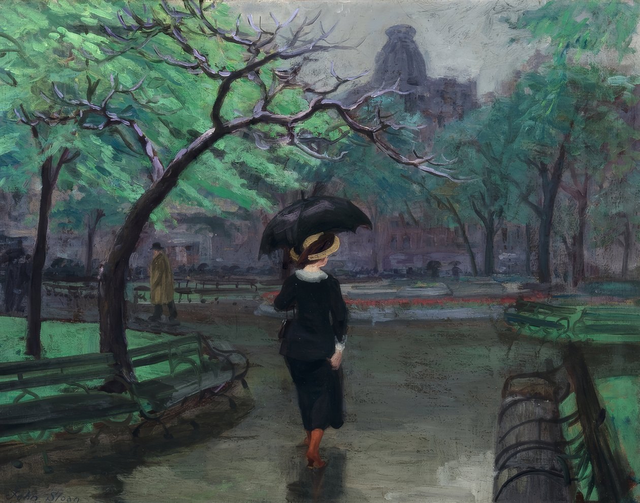 Vår regn av John French Sloan