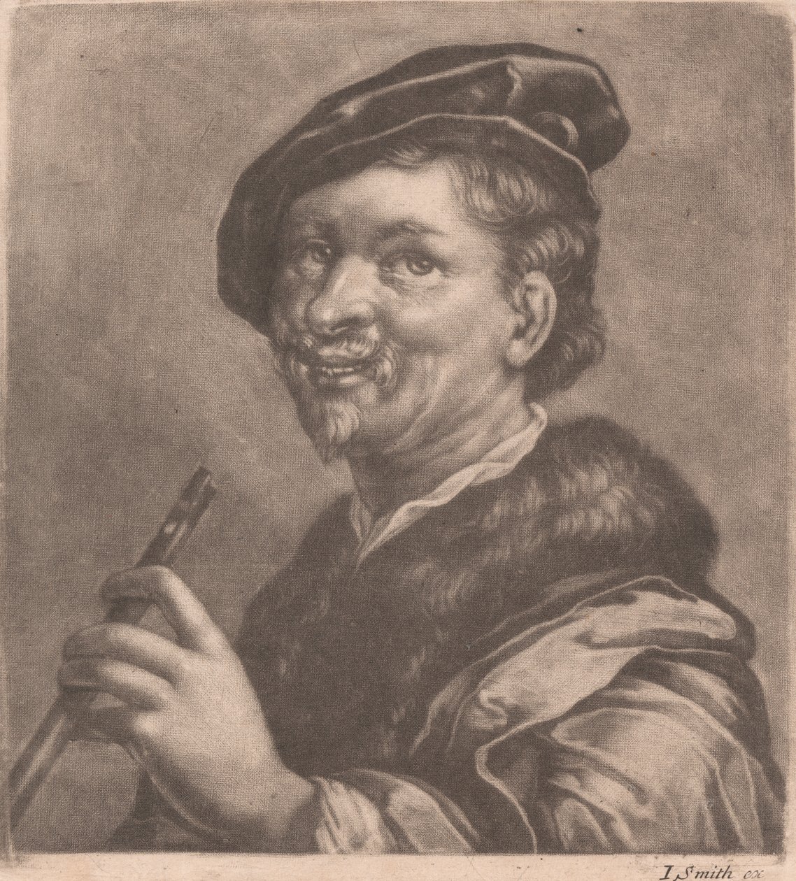 Man som spelar flöjt av John Smith
