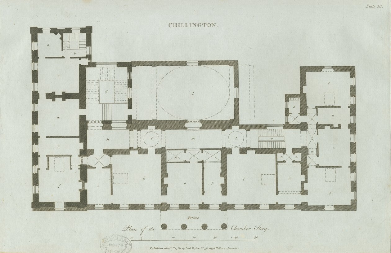 Chillington Hall: gravyr av John Soane