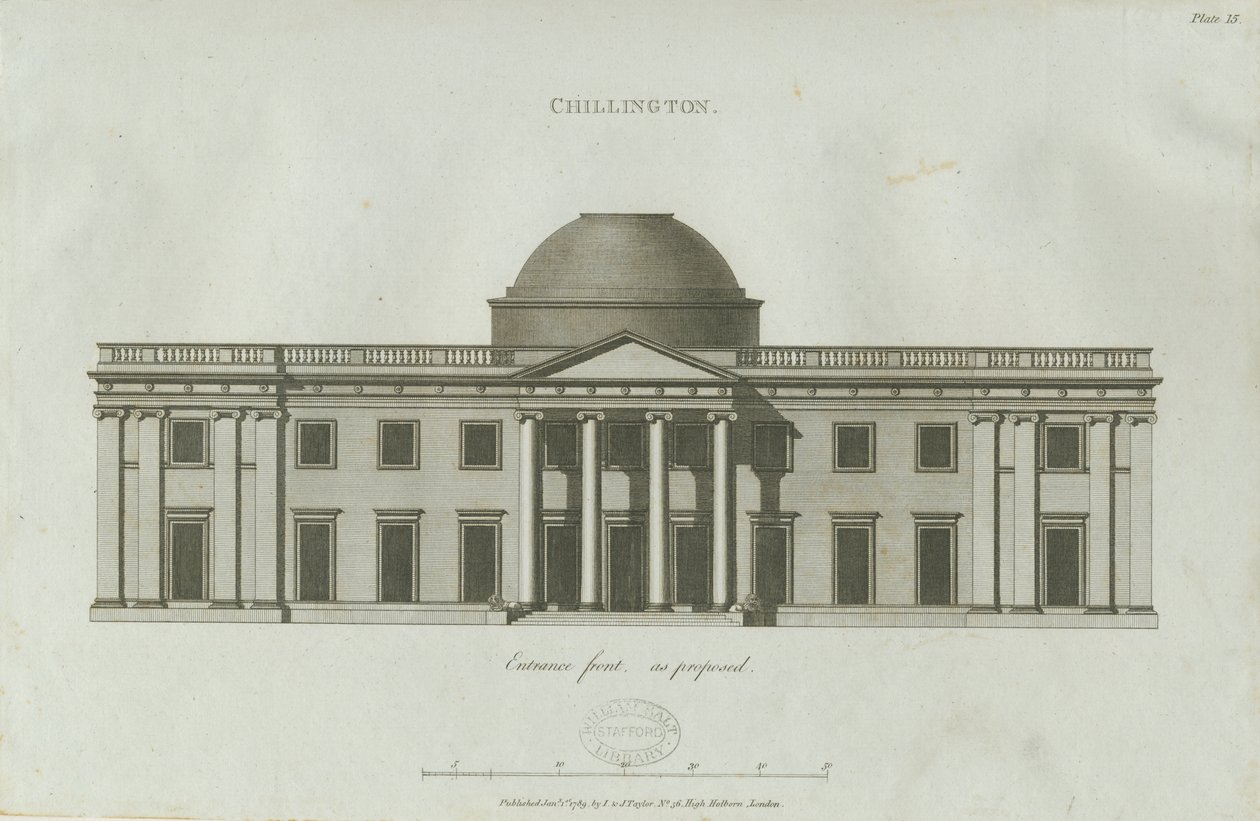 Chillington Hall: gravyr av John Soane