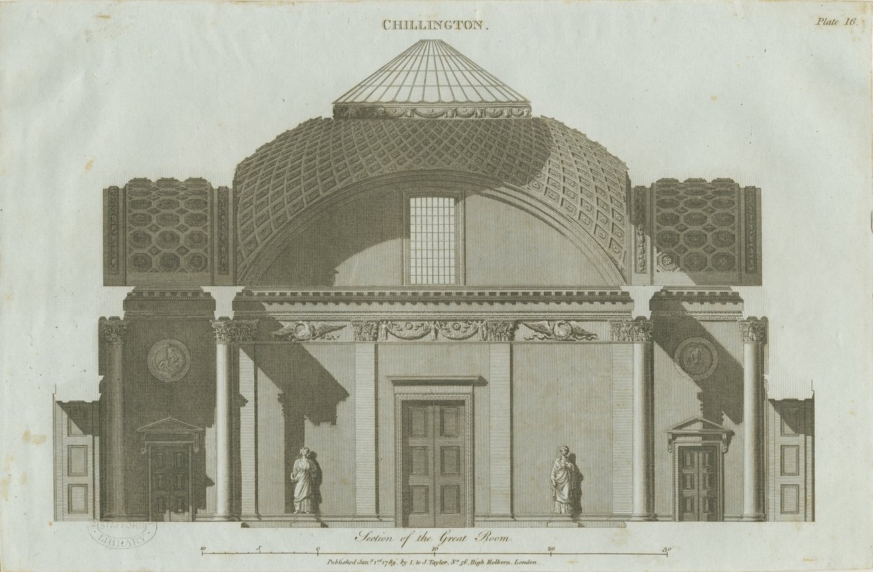 Chillington Hall: gravyr av John Soane