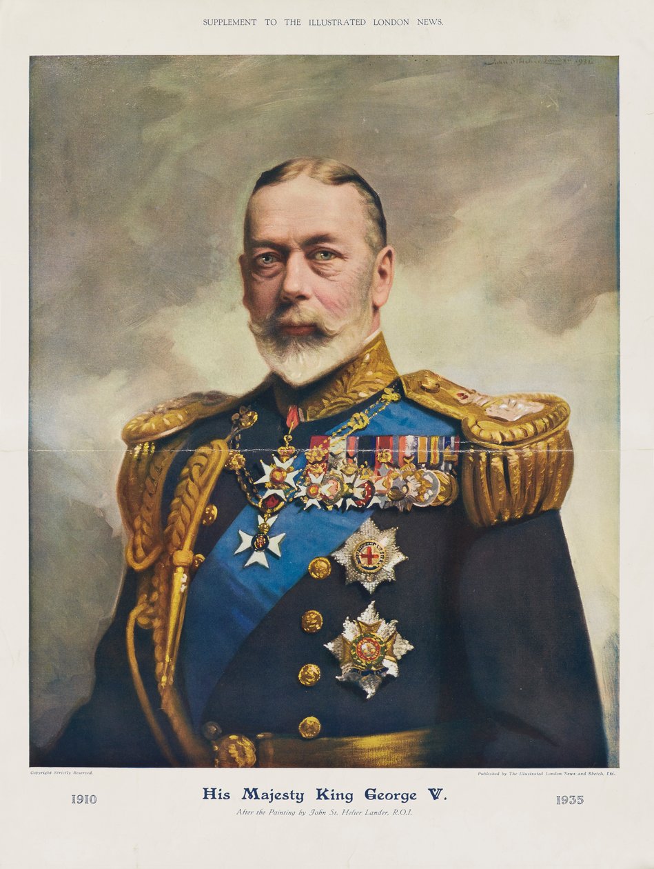 Kung George V av John St. Helier (after) Lander