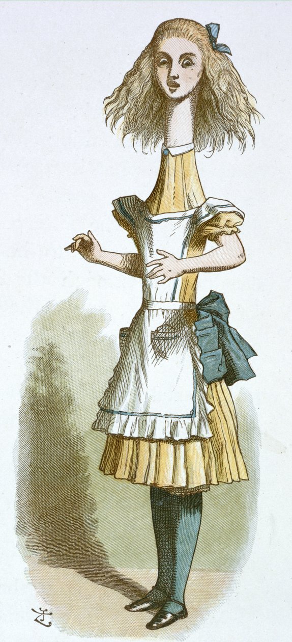 Alice med lång hals av John Tenniel