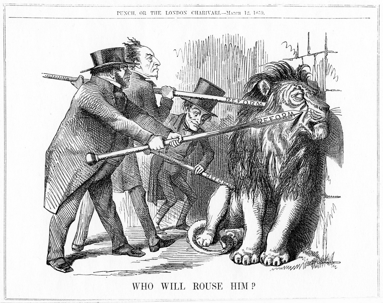 Vem ska väcka honom? 1859 av John Tenniel