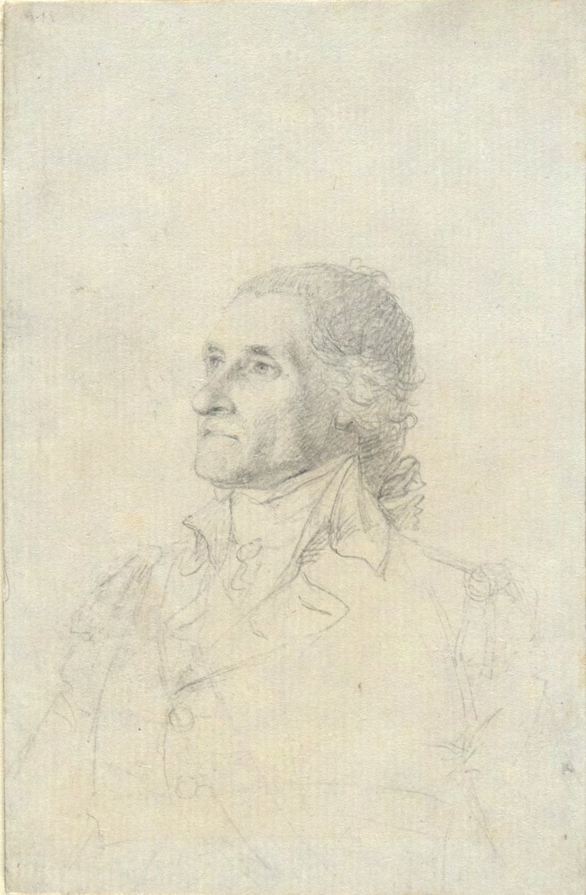 (Oidentifierad man - möjligen Washington?) av John Trumbull