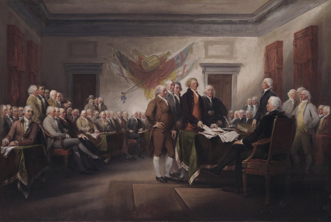 Självständighetsförklaringen, 4 juli av John Trumbull