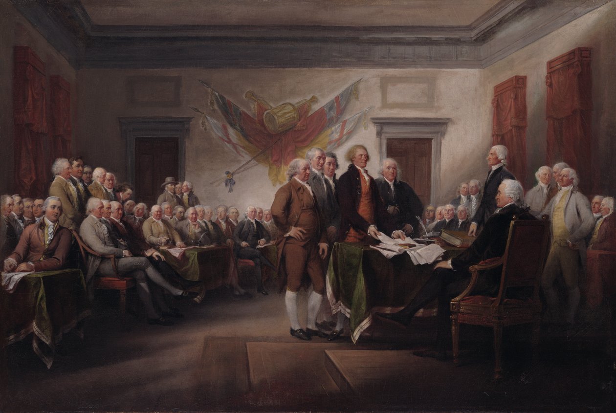 Självständighetsförklaringen, 4 juli 1776. av John Trumbull