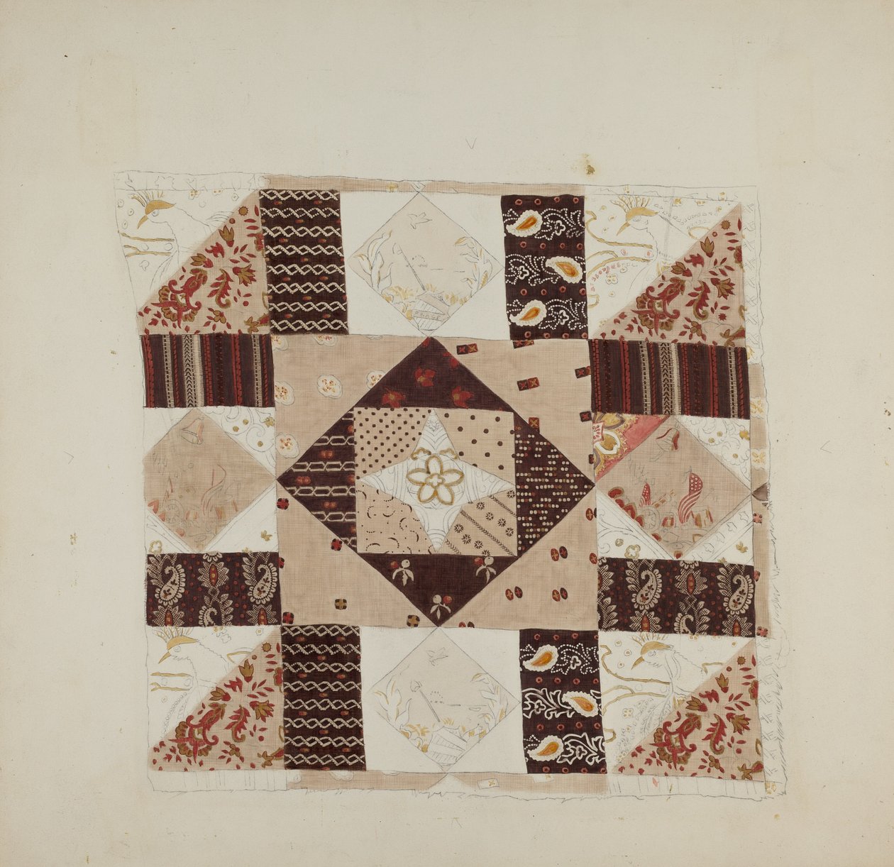 Tryckt bomull (quilt) av John Tubrant