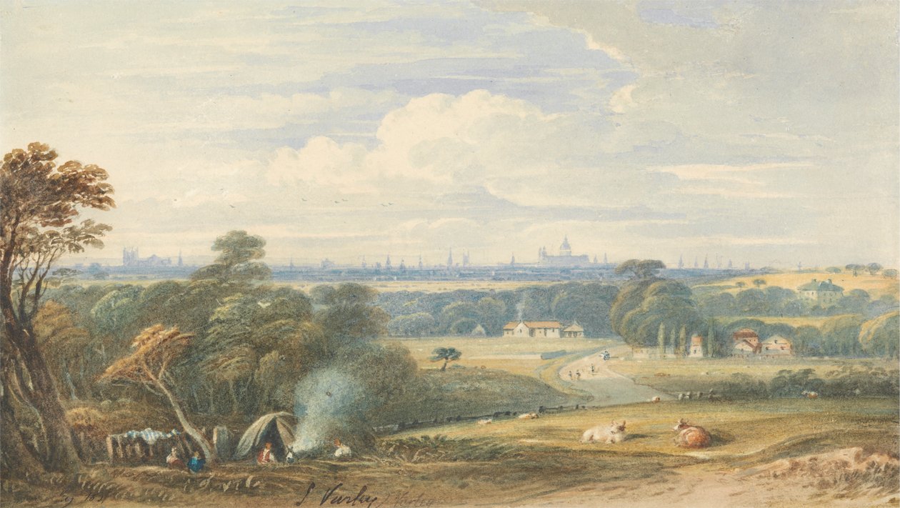 London från sydväst av John Varley