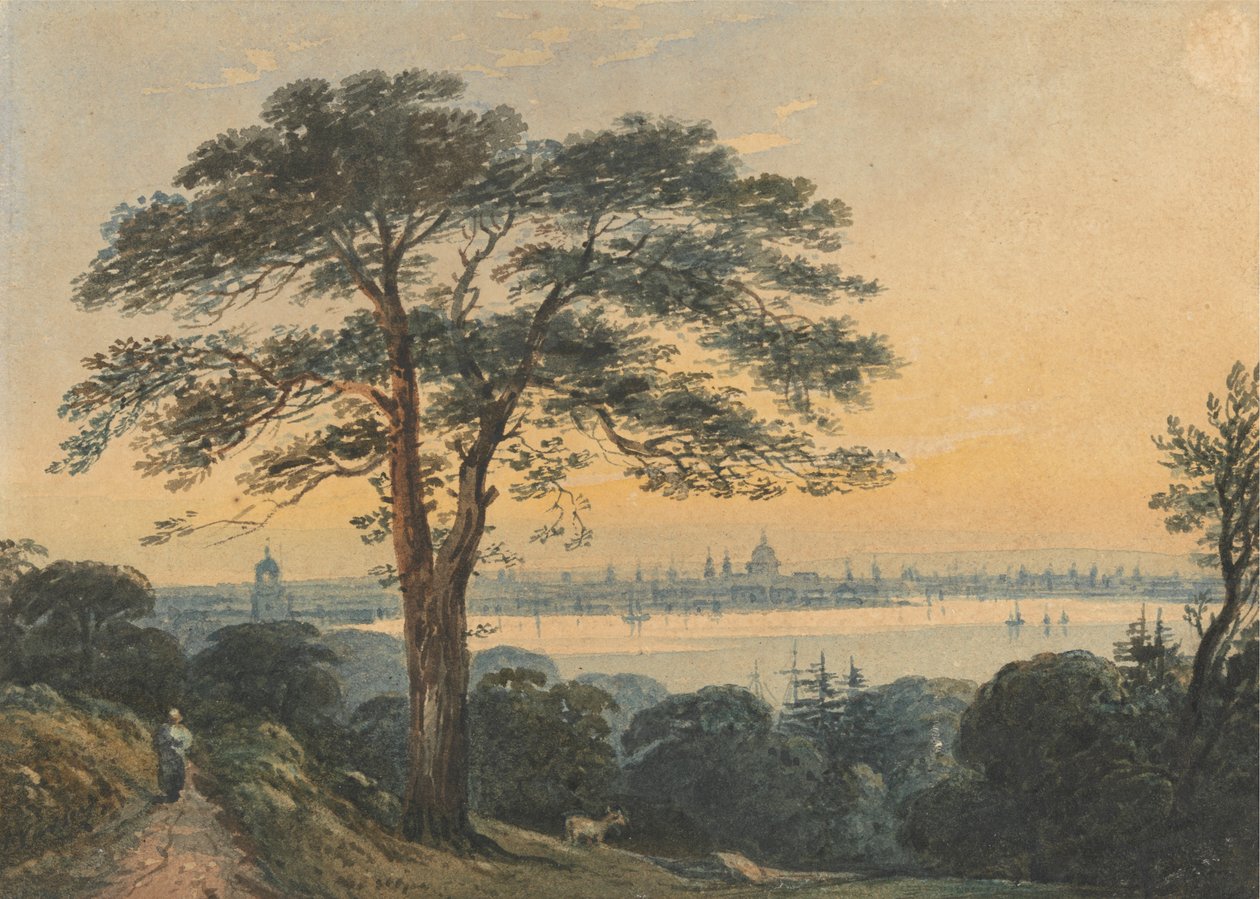 London från Themsen av John Varley
