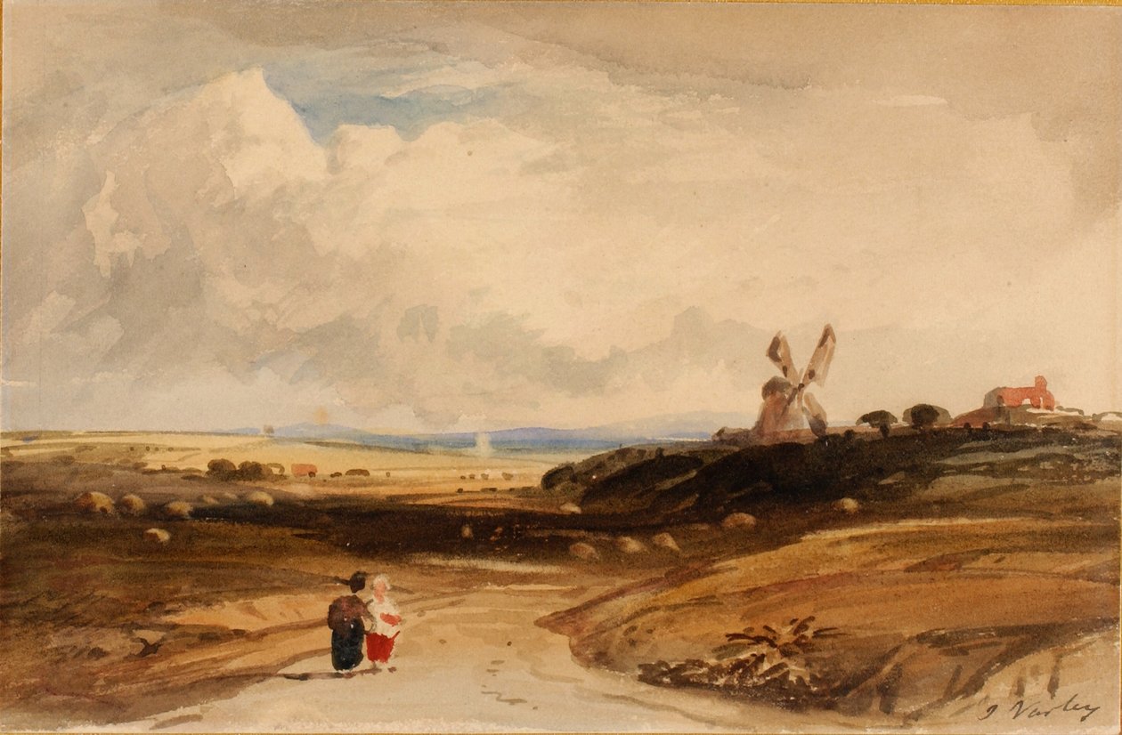 Small Landscape Dutch, tidigt 1800-tal. av John Varley I