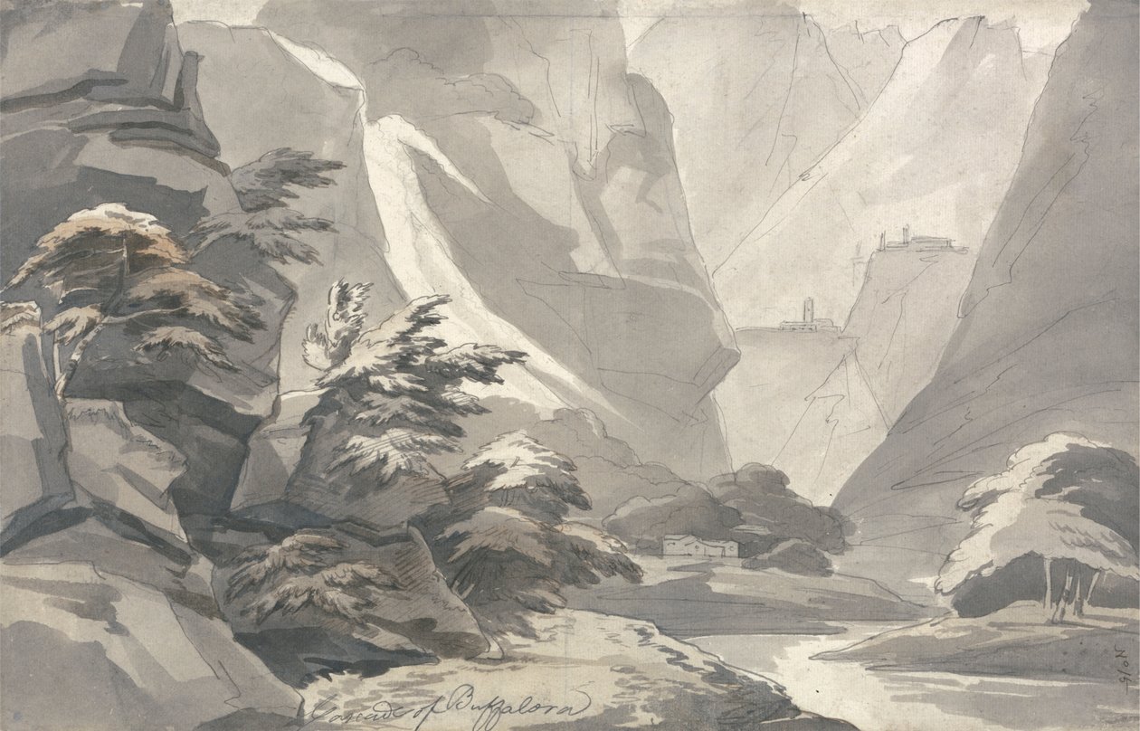 Cascade of Buffalora av John Warwick Smith