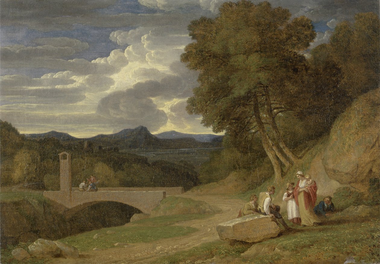 An Italianate Landscape (olja på duk) av John White Abbott