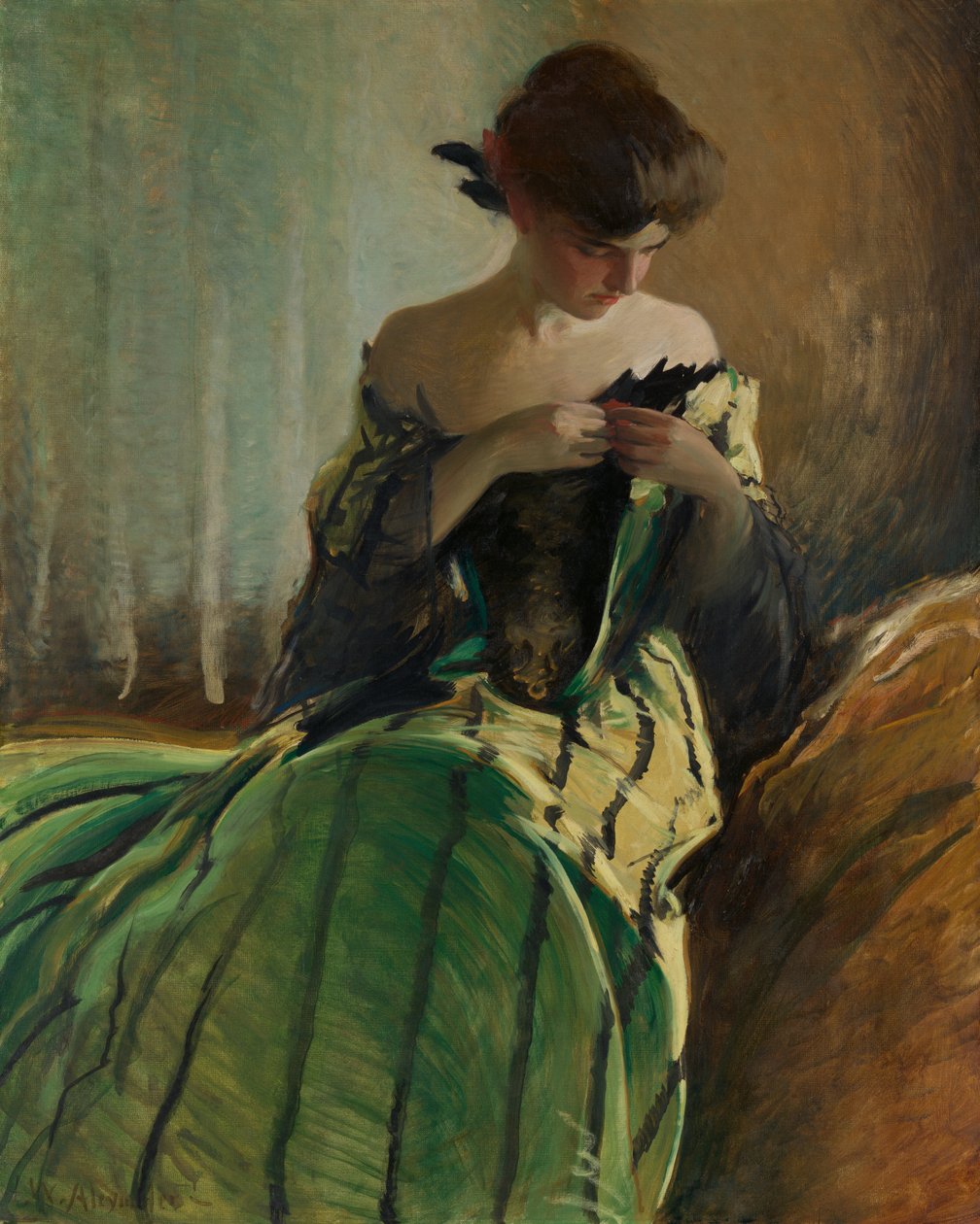 Studie i svart och grönt, 1906. av John White Alexander