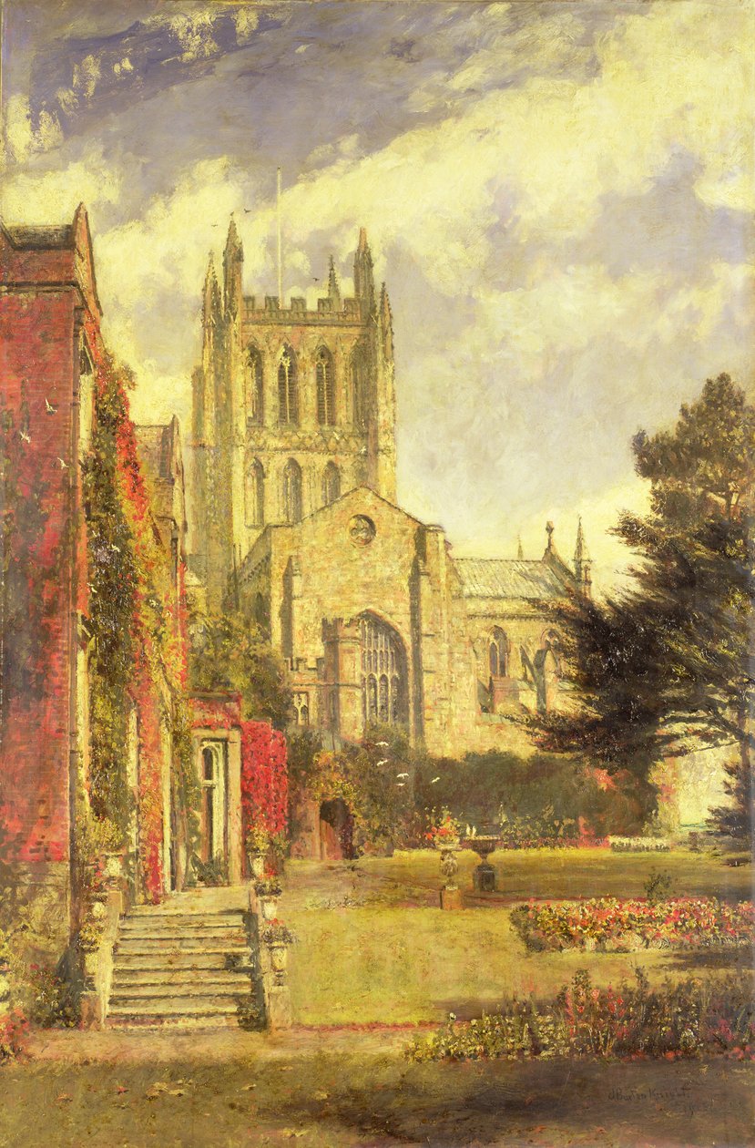 Herefords katedral av John William Buxton Knight
