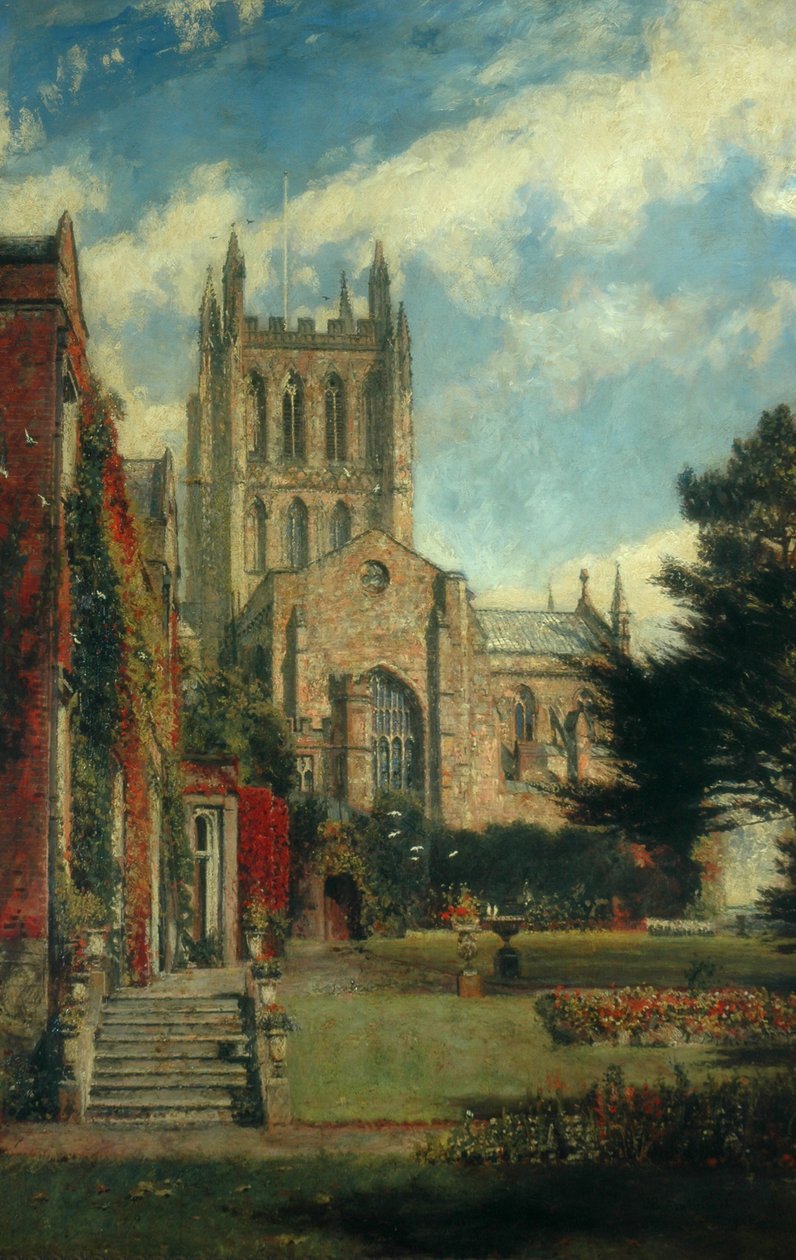 Herefords katedral av John William Buxton Knight