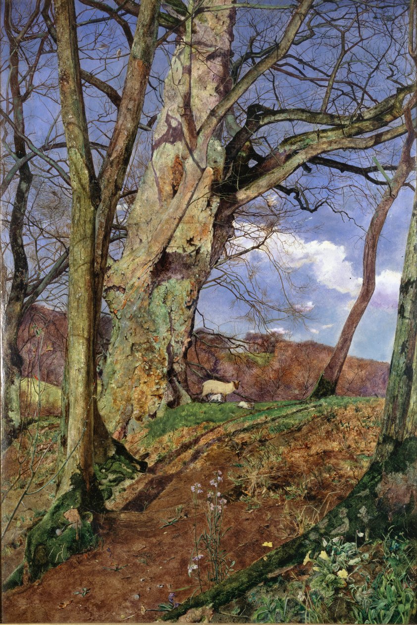 En studie, i mars, utställd 1855 av John William Inchbold