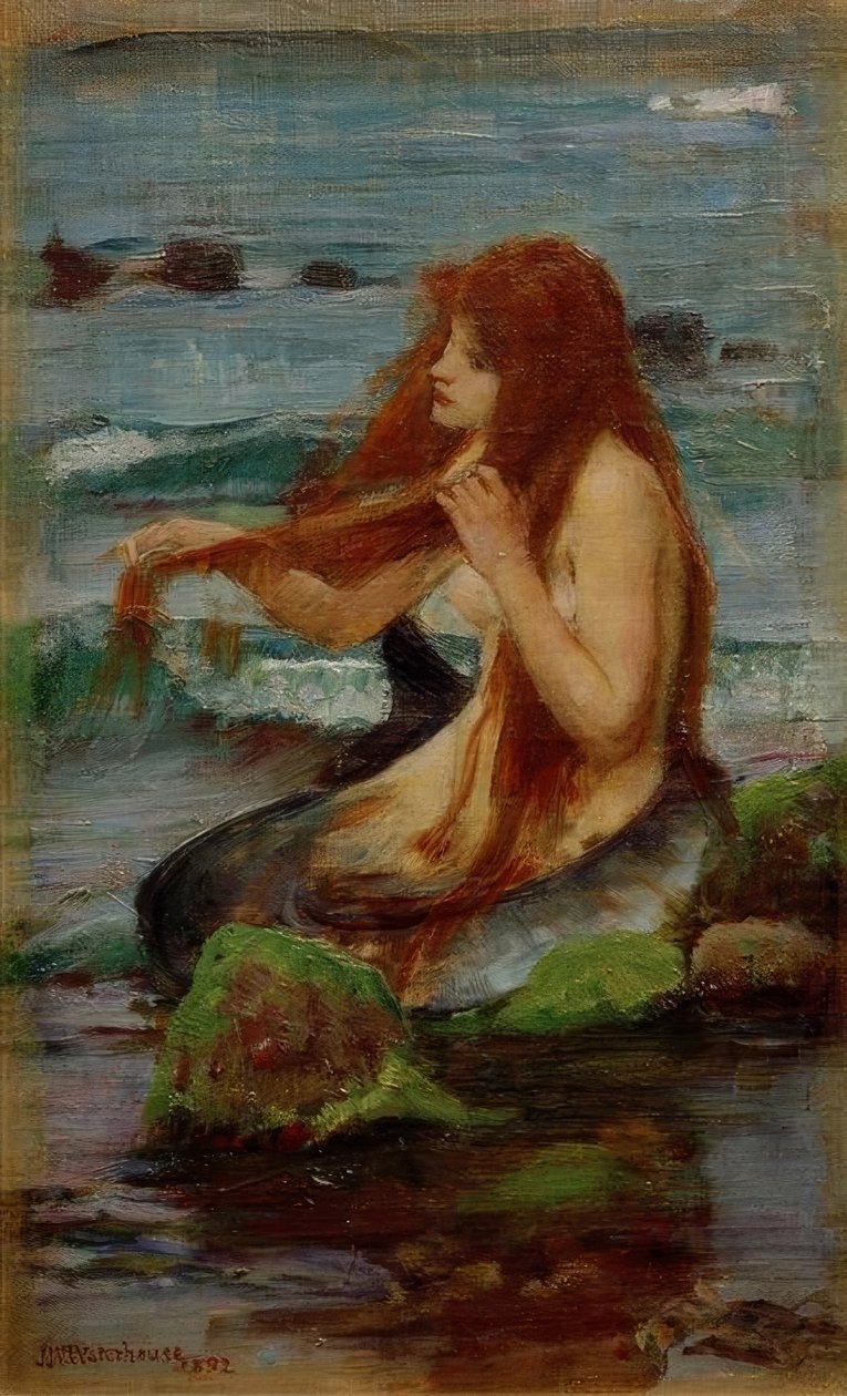 En sjöjungfru av John William Waterhouse