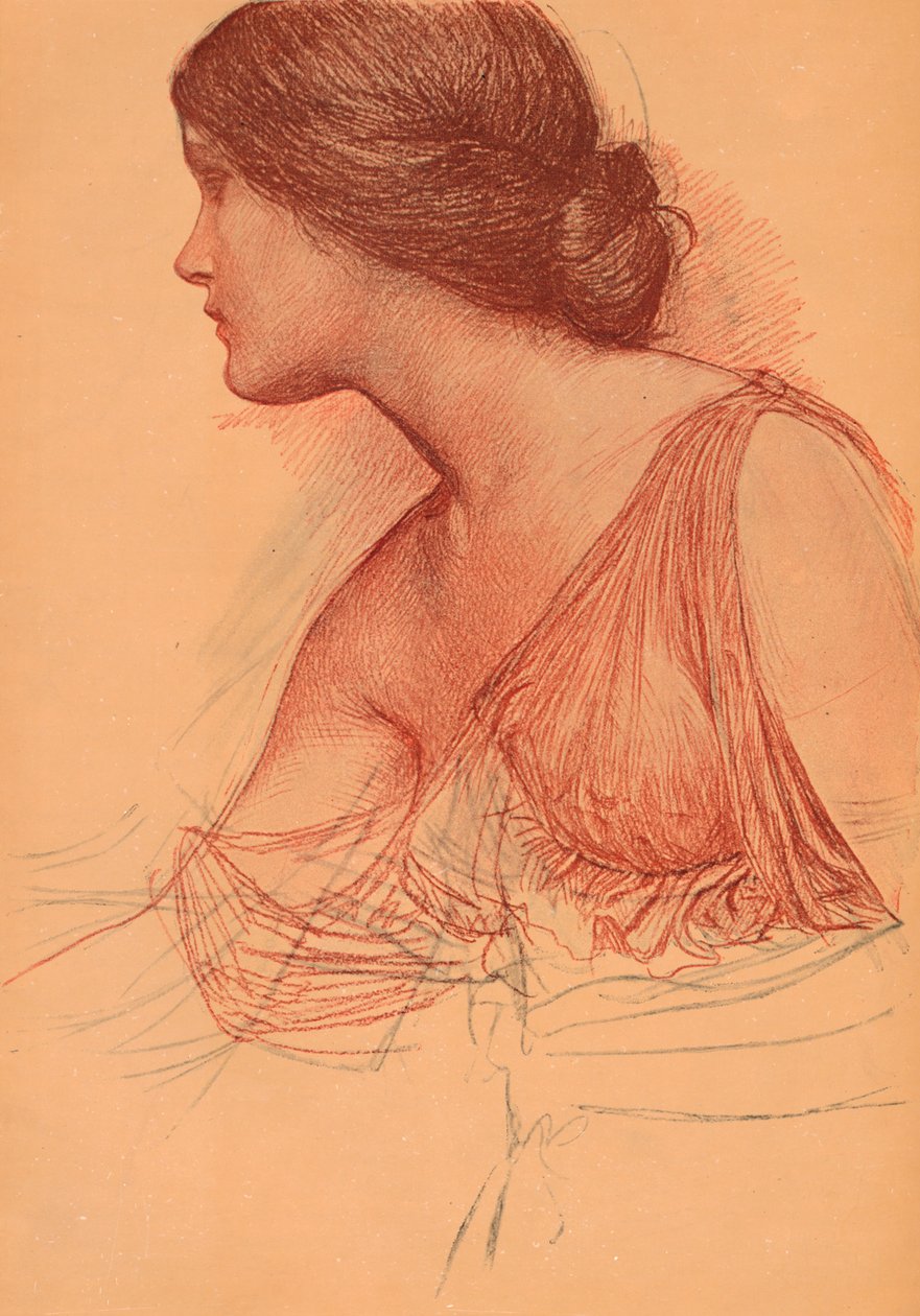 Från en studie i sangvinisk, c1899 av John William Waterhouse
