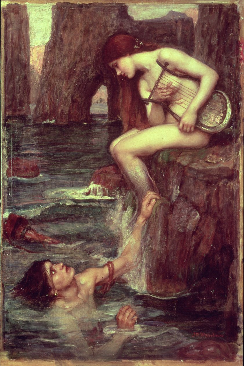 The Siren, c.1900 (olja på duk) av John William Waterhouse