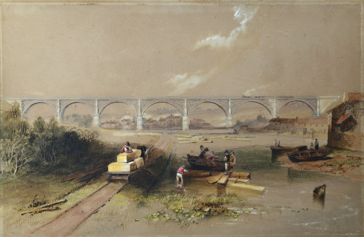 Willington Dean Viaduct av John Wilson (after) Carmichael