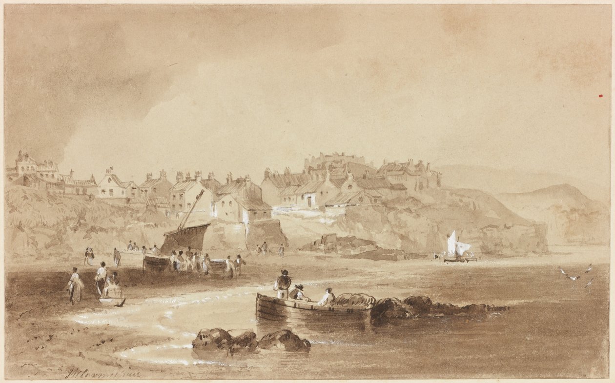 Robin Hoods Bay (kroppsfärg) av John Wilson Carmichael