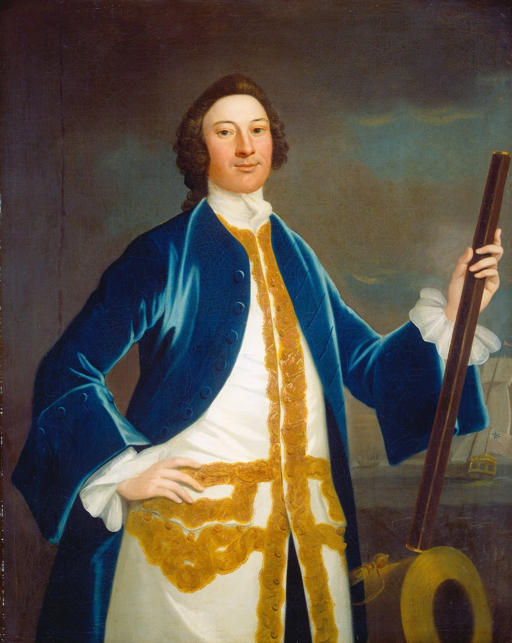 Oidentifierad brittisk flottofficer, ca. 1745. av John Wollaston