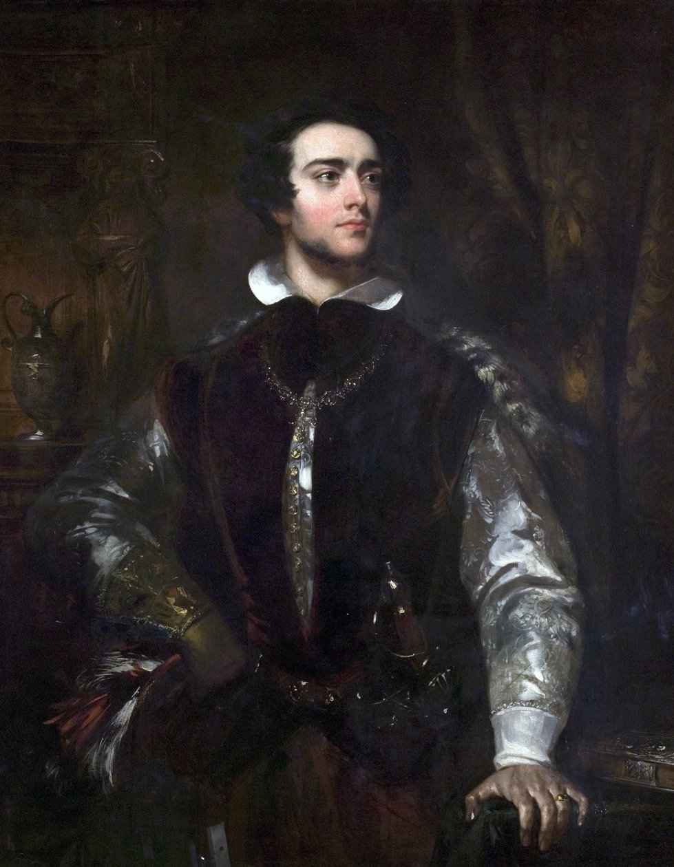 A Gentleman in an Elizabethan Costume, c.1850 av John Wood