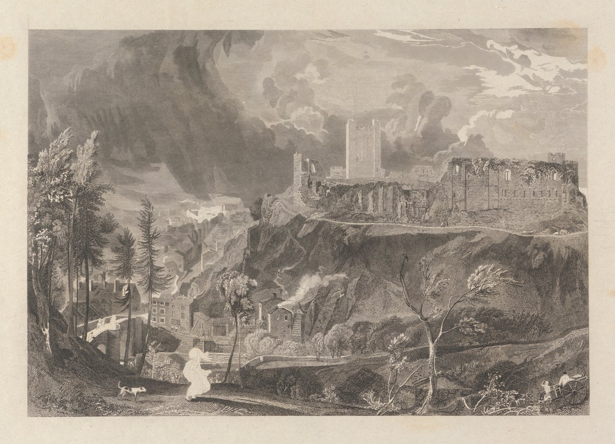 Richmond Castle and Town av John Wykeham Archer