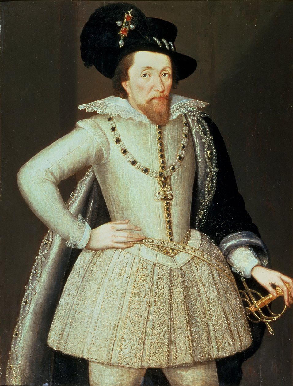 James I, halvlångt porträtt av John de Critz