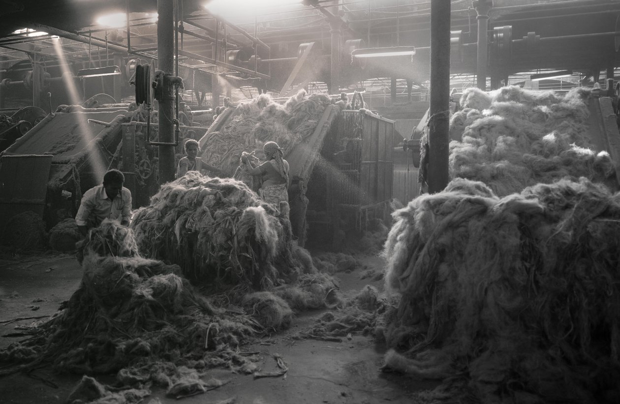 Jutefabrik, Kolkata, Indien, 2017 (foto) av Jon Nicholson