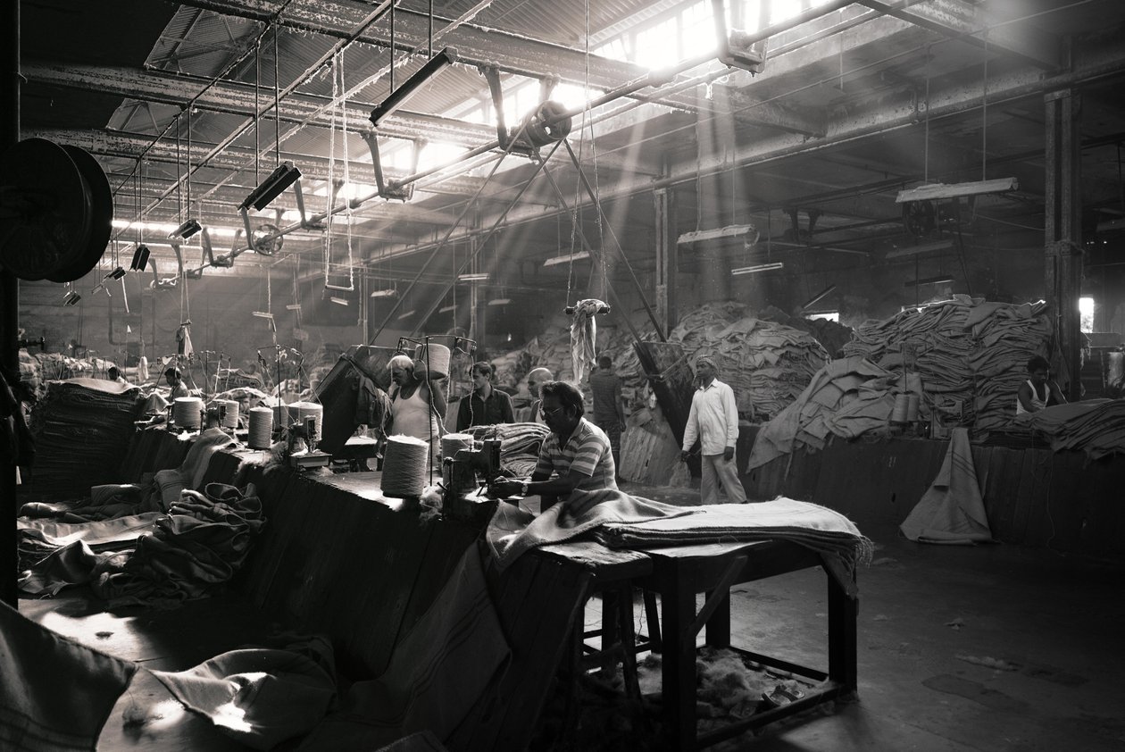 Jutefabrik, Kolkata, Indien, 2017 (foto) av Jon Nicholson
