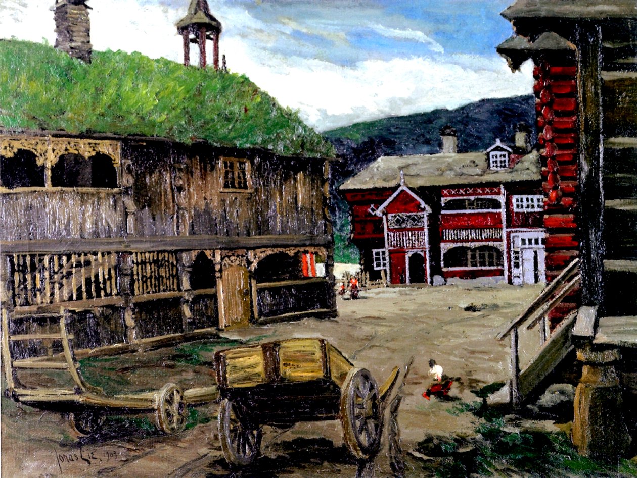 En norsk by, 1909 av Jonas Lie