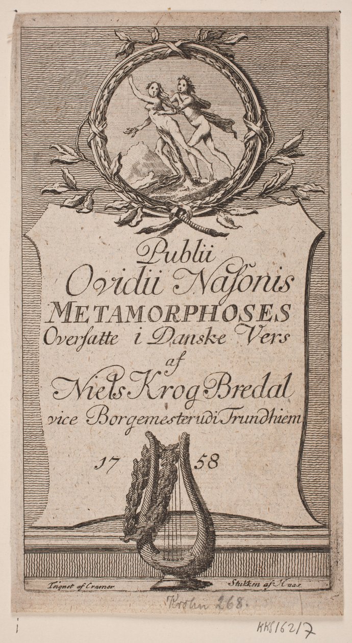 Titelbladet "Ovidius folks metamorfoser" av Jonas Haas