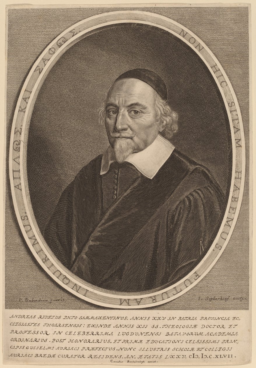 Andreas Rivetus av Jonas Suyderhoff after Pieter Dubordieu