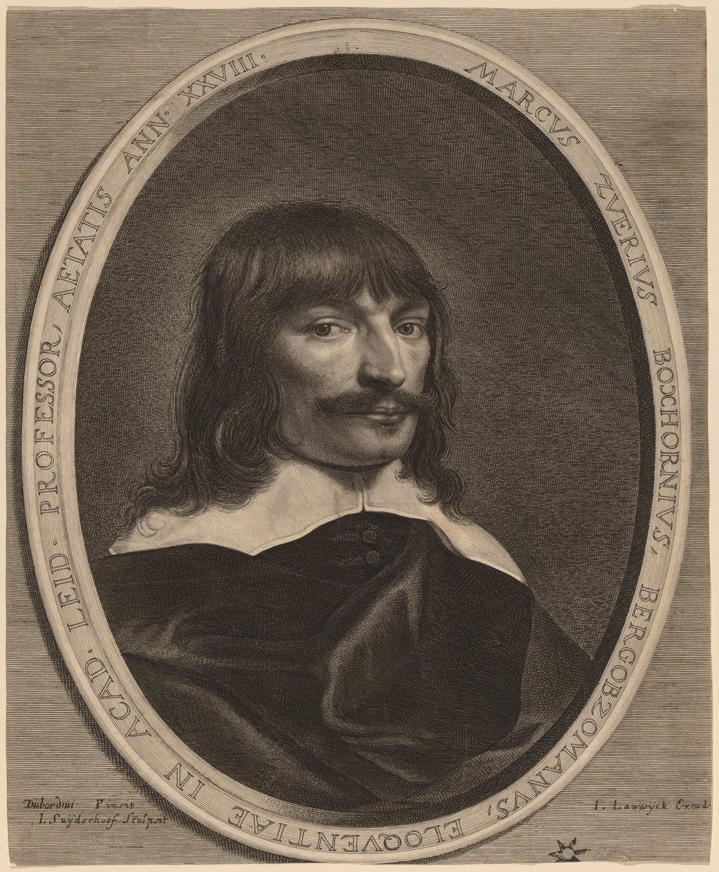 Marcus-Zuerius Boxhorn av Jonas Suyderhoff after Pieter Dubordieu