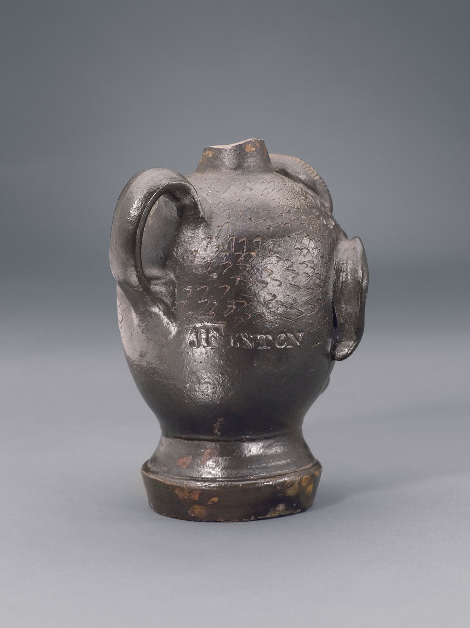 Kanna (i form av ett människohuvud), 1810-1840 (stengods) av Jonathan Fenton