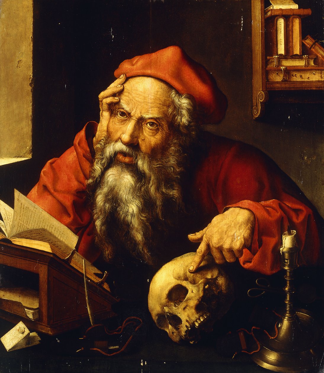 Sankt Jerome, av Joos van Cleve
