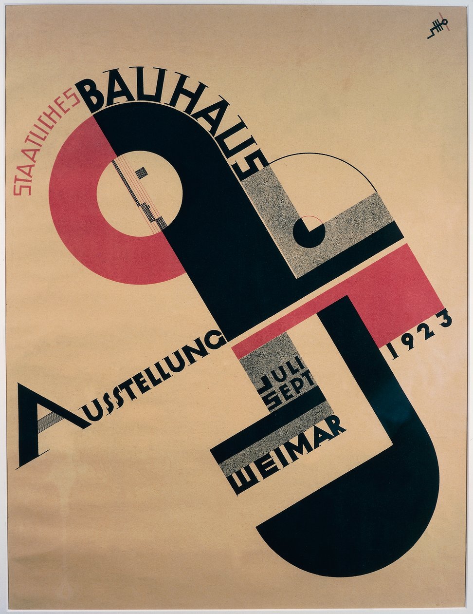 Bauhaus utställningsaffisch av Joost Schmidt
