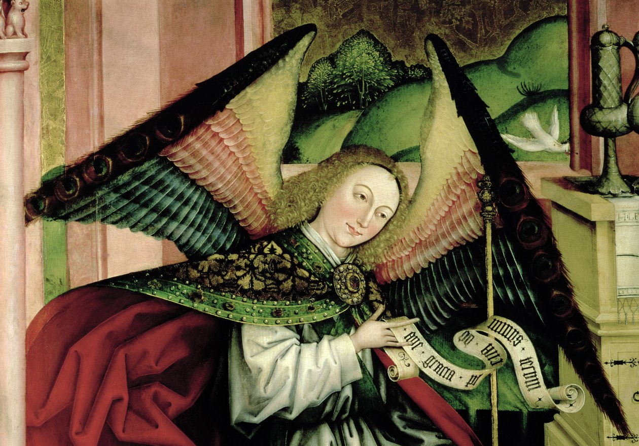 Herdarnas tillbedjan - detalj av en ängel av Jorg Stocker