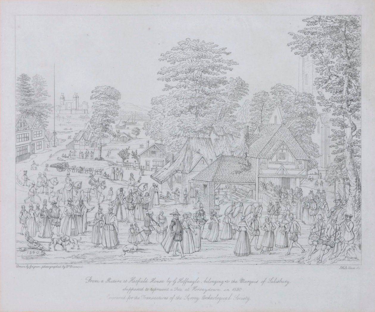 Fest på Horseydown ca 1590 av Joris Hoefnagel