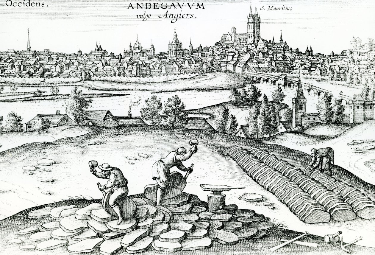 Skifferbrott i Angers, 1561 av Joris Hoefnagel