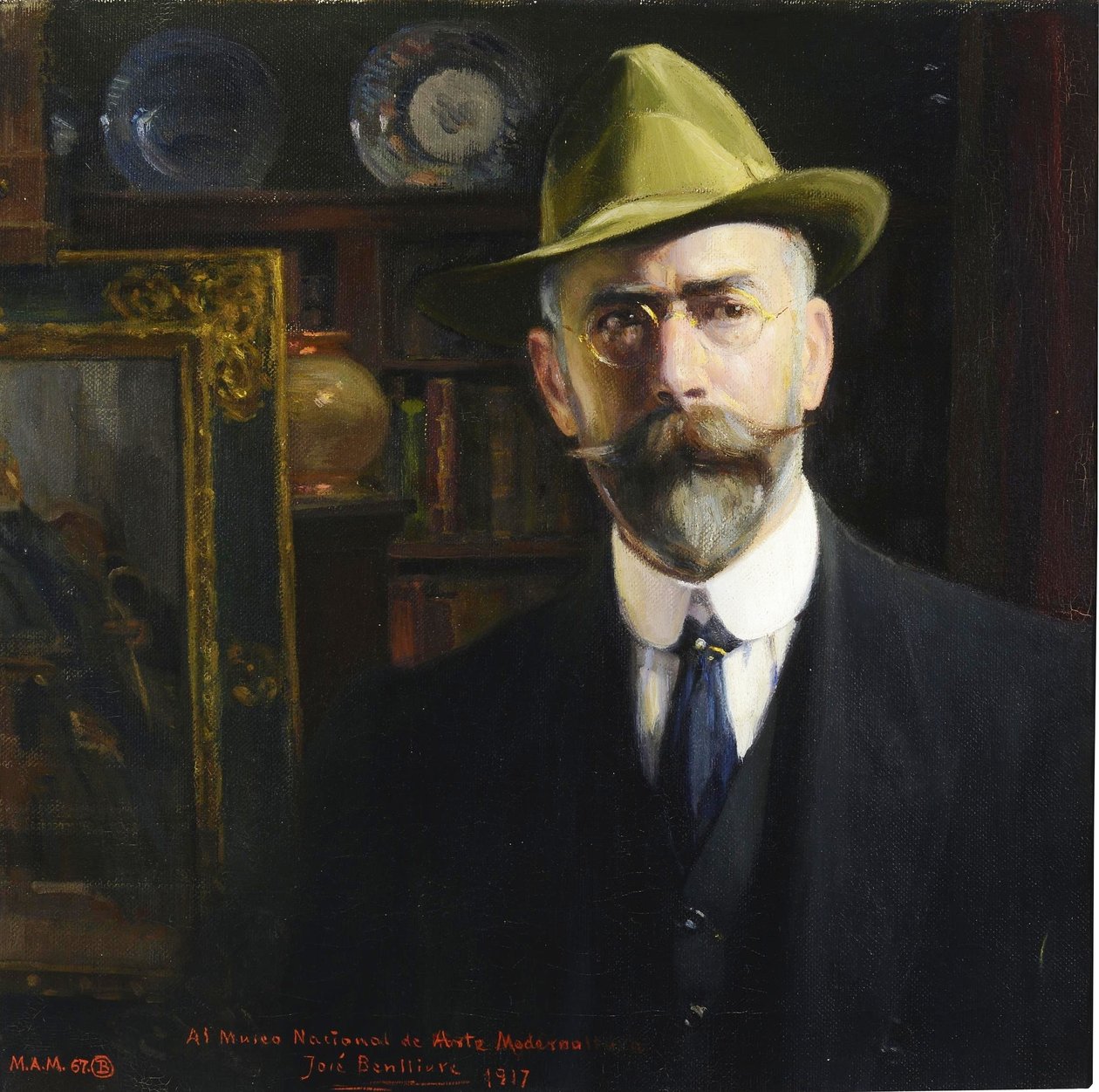 spanska:  Autorretrato Självporträtt av Jose Benlliure y Gil