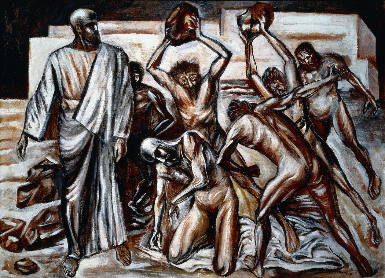 Sankt Estebans martyrskap av José Clemente Orozco