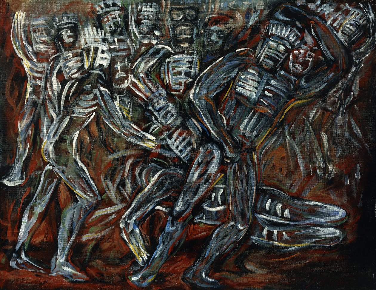 De vita gudarna; Los Teules av José Clemente Orozco