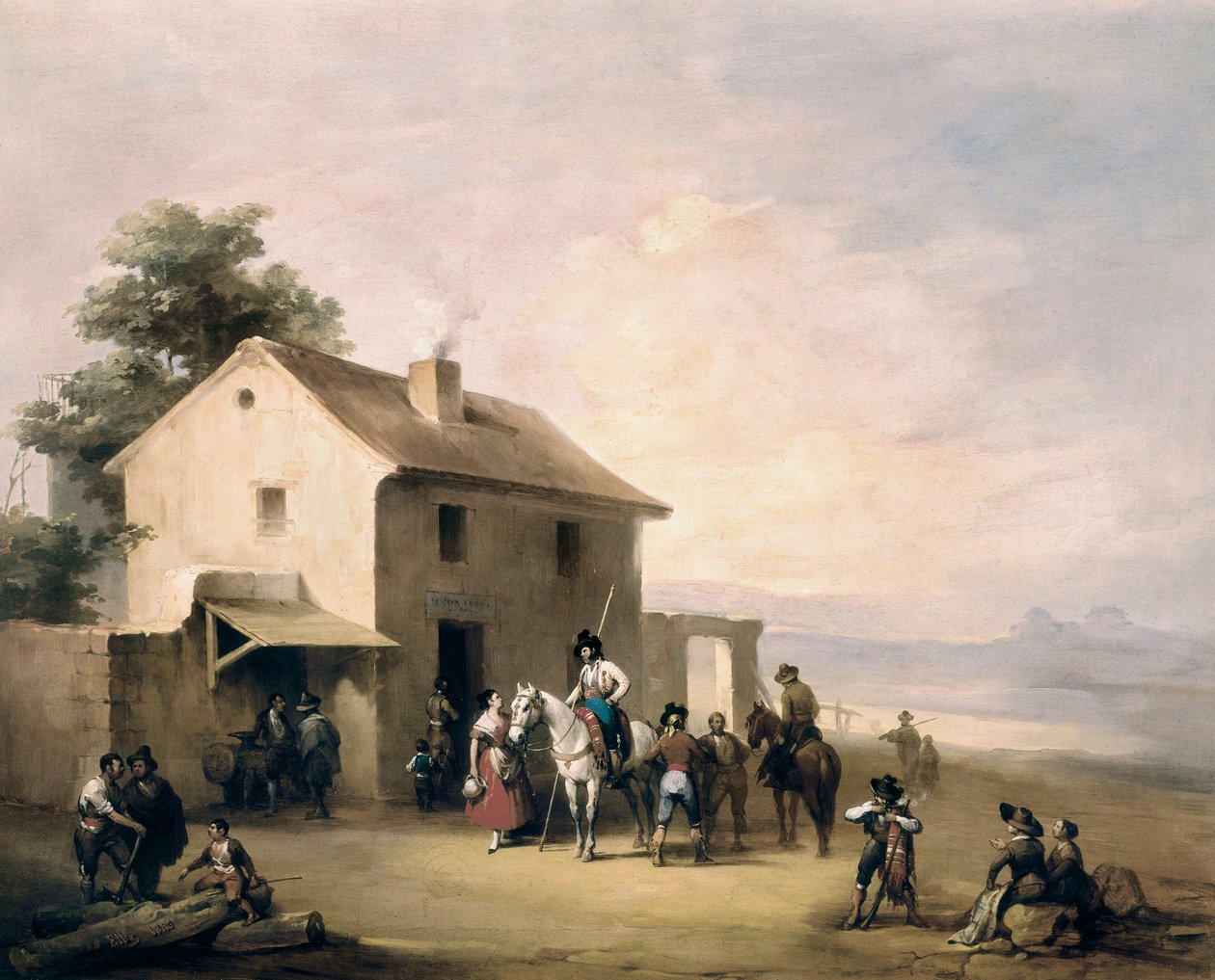 Country Inn. Målning av Jose ELBO (1804-1844) av José Elbo