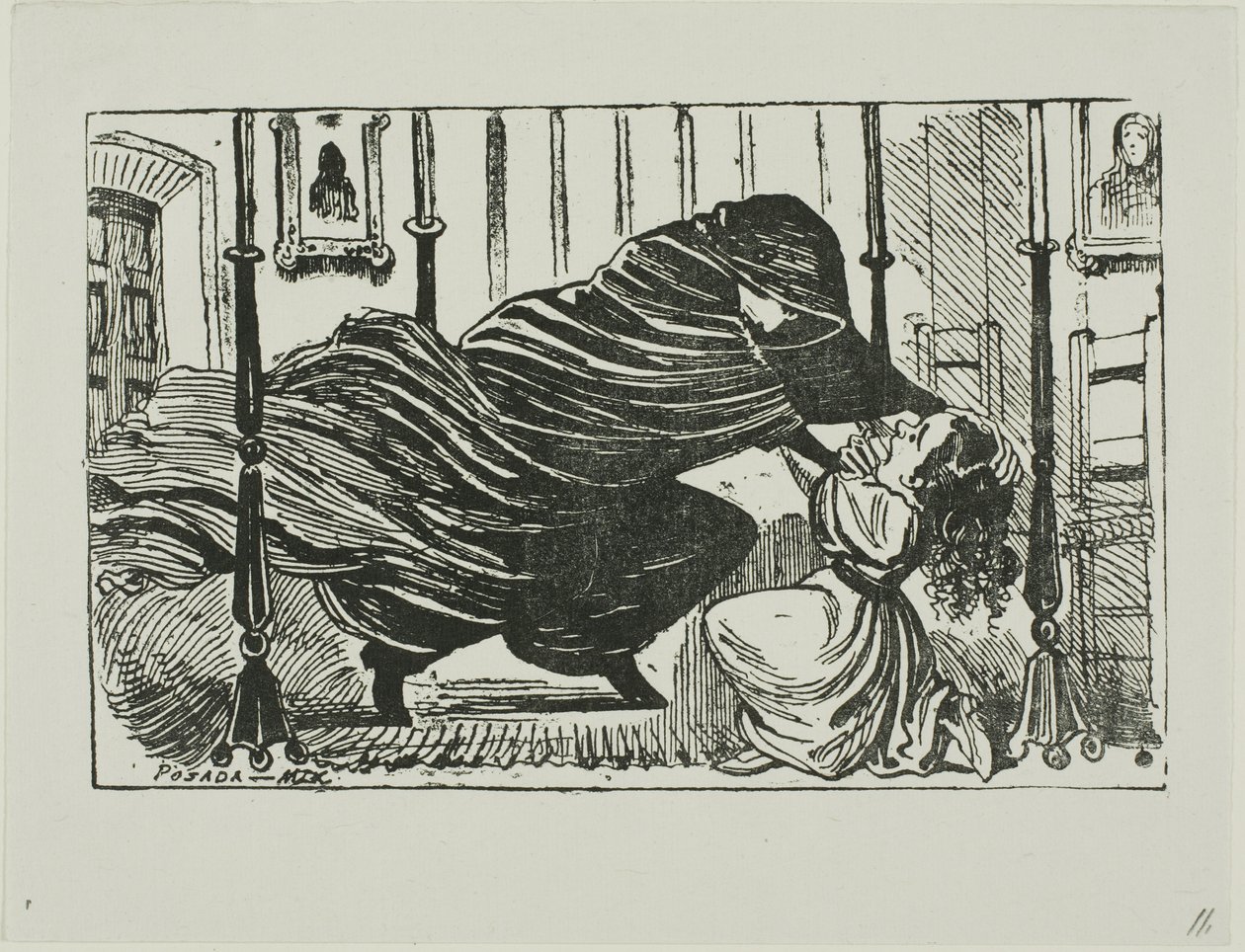 Illustration för en berättelse av José Guadalupe Posada