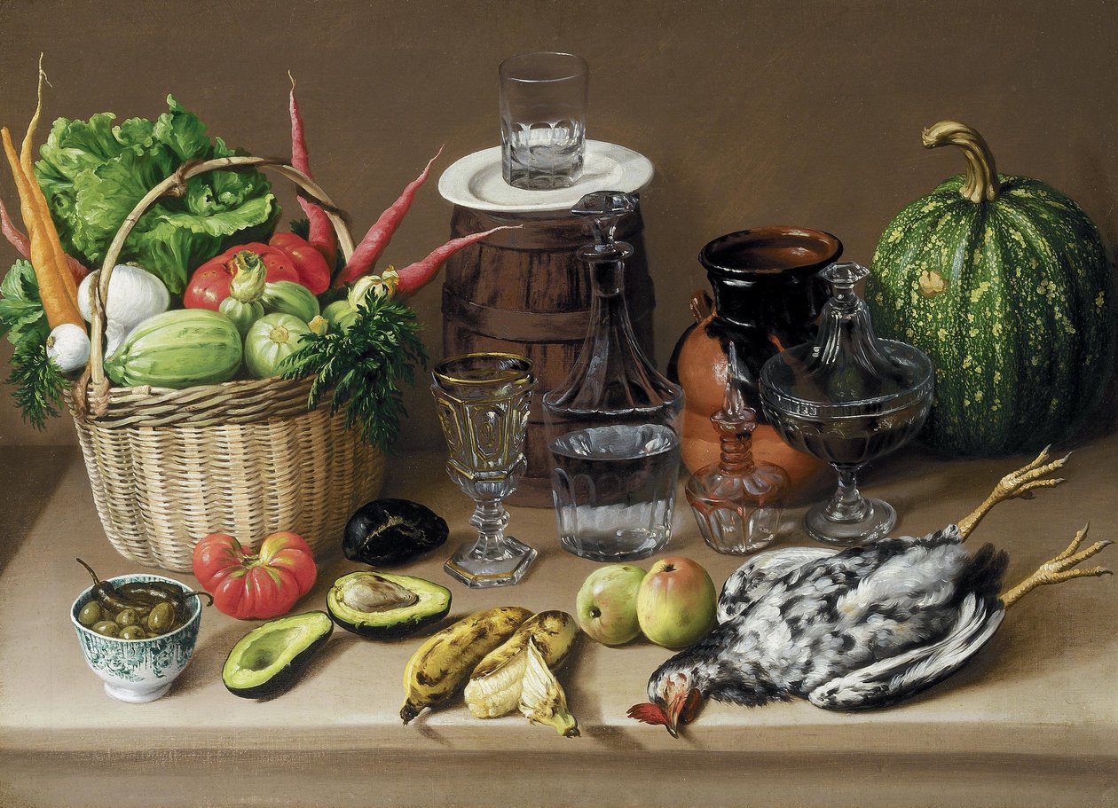 Stilleben, ca 1870 av Jose Agustin Arrieta