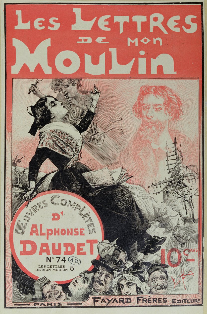 Omslag till "Les Lettres de Mon Moulin" av Alphonse Daudet (1840-97) av Jose Roy