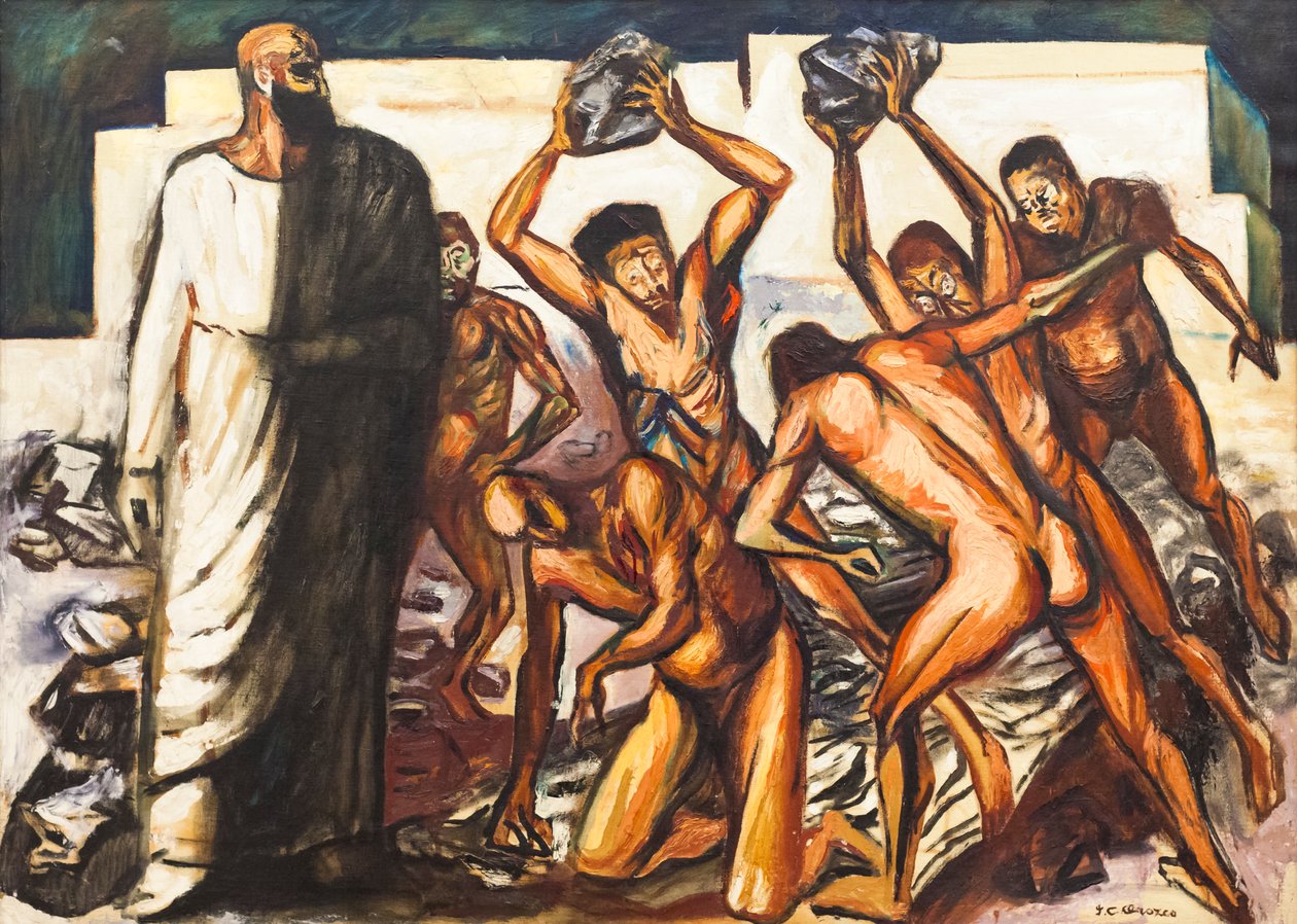 Sankt Stefans martyrskap av José Clemente Orozco